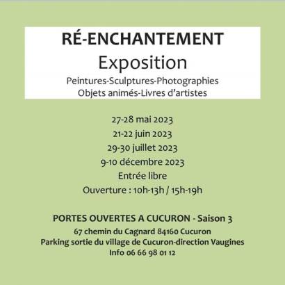 Exposition ré-enchantement Peintures-Sculptures-Photographies Objets animés-Livres d’artistes