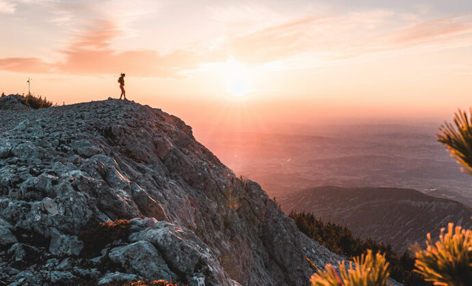 Randonnée au coucher du soleil