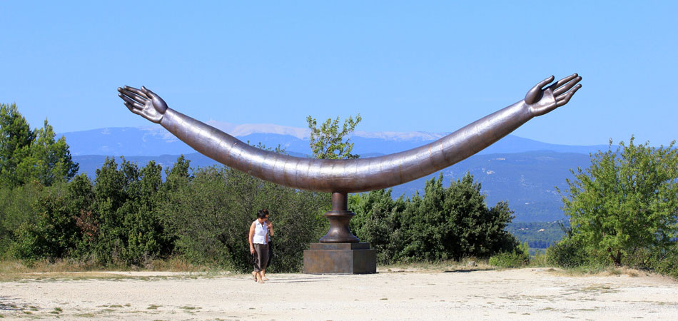 Sculpture au château du Marquis de Sade à Lacoste