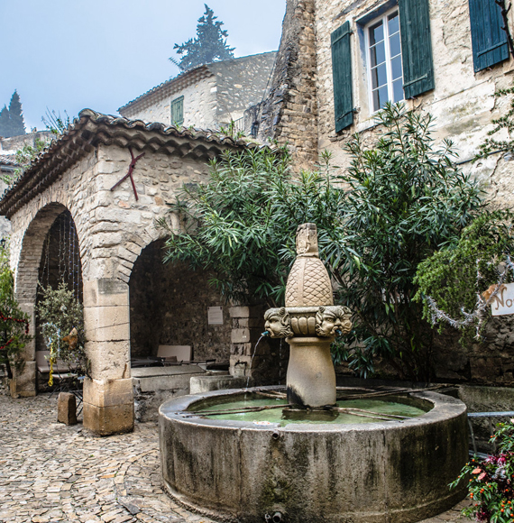 Village de Séguret en hiver